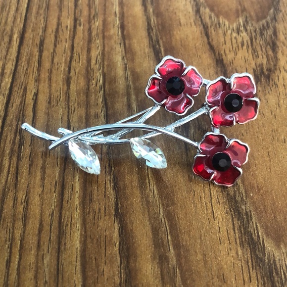 BEAUTIFUL ROSE AND DIAMOND BROOCH - Picture 7 of 16